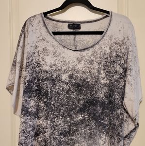 Beige and Black Blouse Tunic, Size Large.